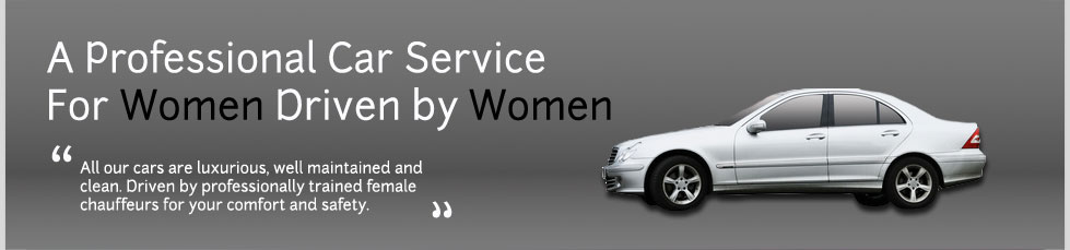 mercedes with the message car service for woman
